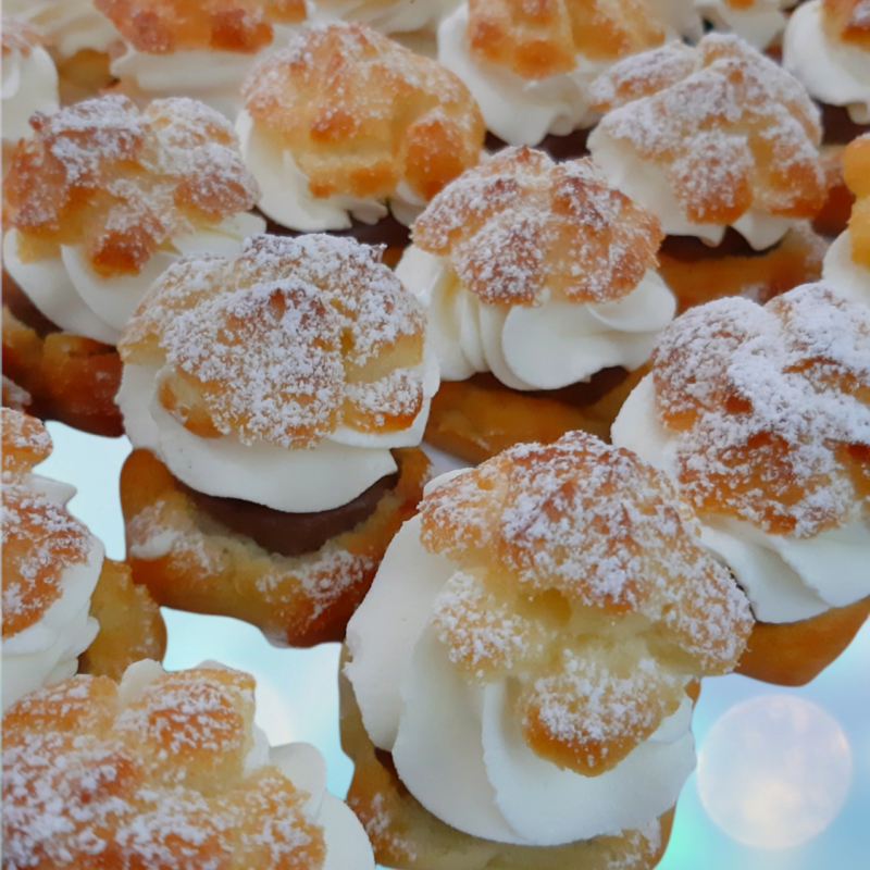 Mini choux cu ciocolată