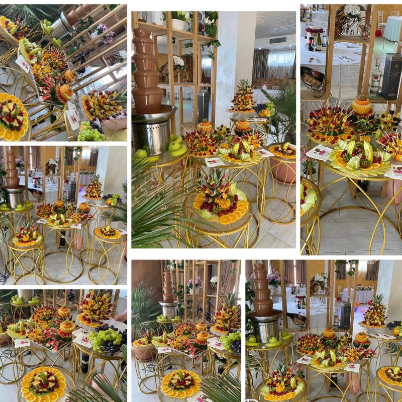 Fantana de ciocolata cu fructe pentru 50 persoane