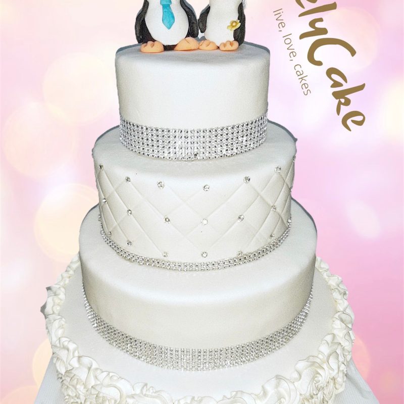 Tort Nunta cu Pinguini
