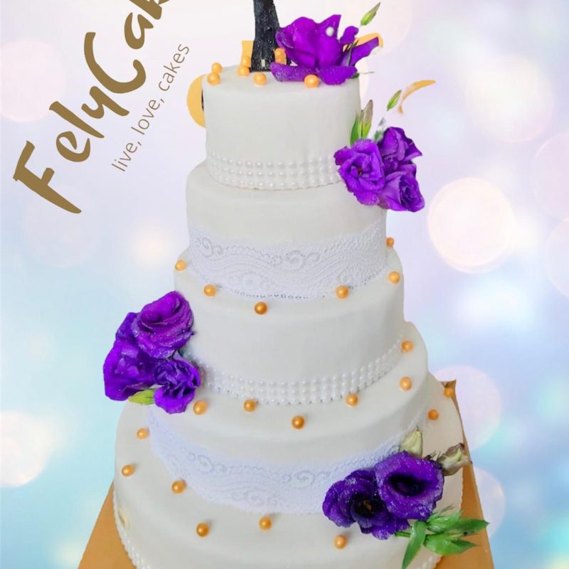 Tort de Nunta cu Flori 2